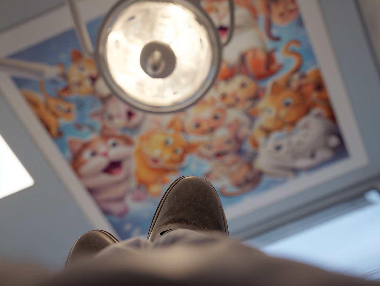 Blick vom Behandlungsstuhl zur Decke